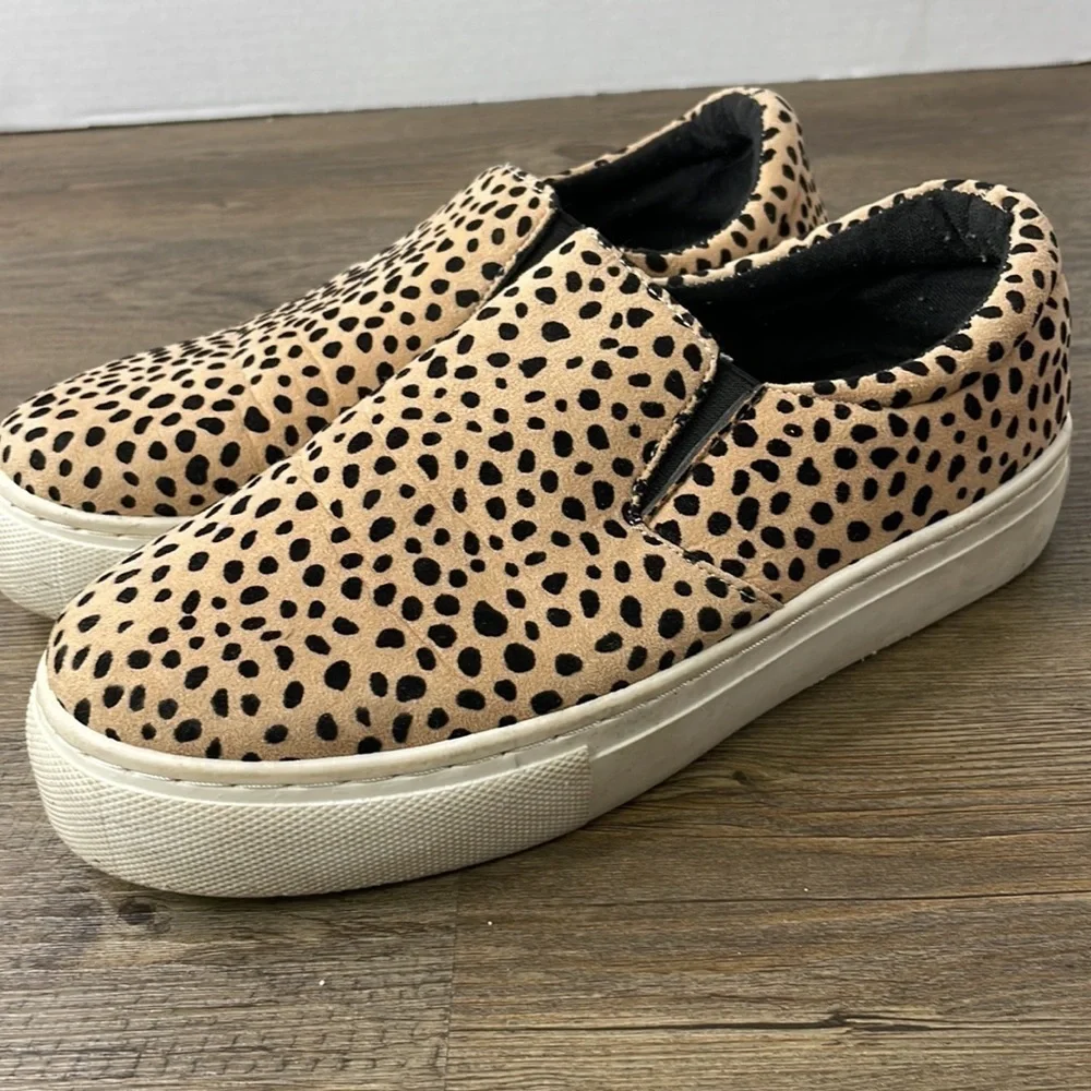 Qupid Women’s Platform Casual Animal Print Slip On Shoes-Leopard Print, size 8 - Picture 4 of 7